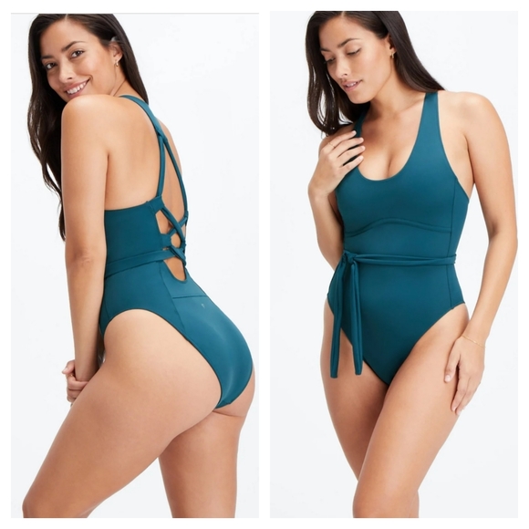 Fabletics Other - Fabletics Lace Up Racerback Swim Suit NWT